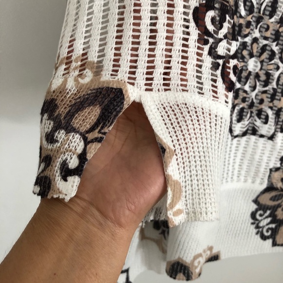 Alfred Dunner Women Blouse Top Women's Plus Size 3X Floral Beige Brown White ps2 - Picture 6 of 10